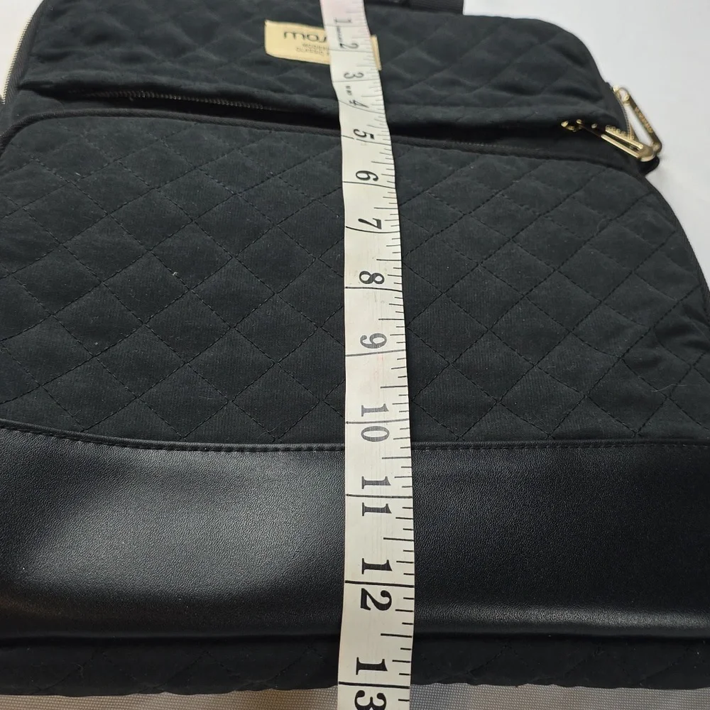 NWOT Mosiso Black Quilted Laptop/Tablet Case‎ Padded Fleecy Lining Handles